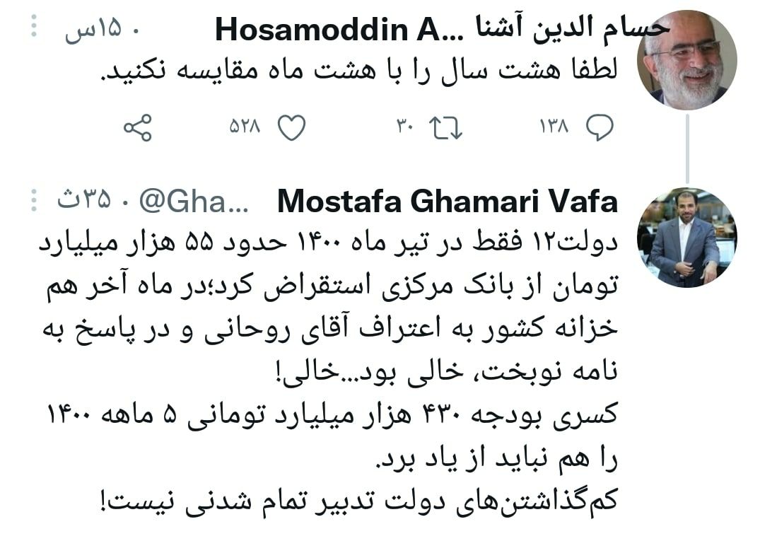💬💰📉 روایت خزانه خالی در پایان دولت دوازدهم